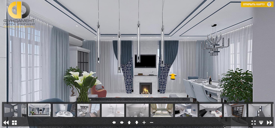 3D-дизайн гостиной дома