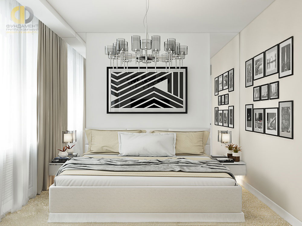Дизайн интерьера современной спальни в стиле минимализм
