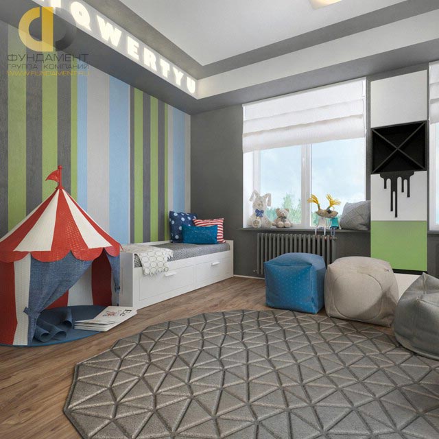 Яркая детская комната с оригинальным дизайном