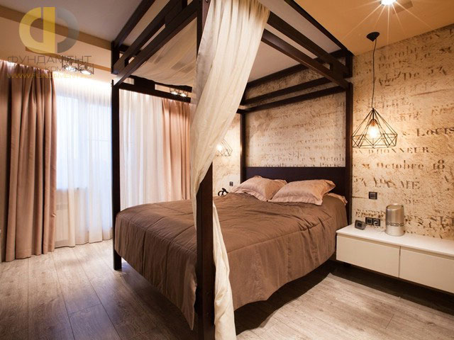 Интерьер спальни в квартире в современном стиле. Реальное фото 2018
