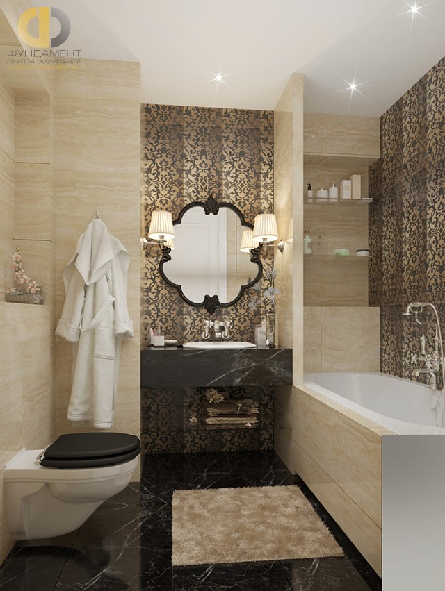 Отделка ванной комнаты плиткой: фото. Дизайн интерьера санузла
