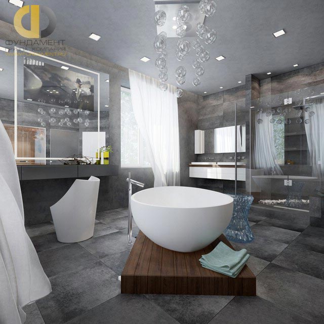 Ванная комната с будуарной зоной