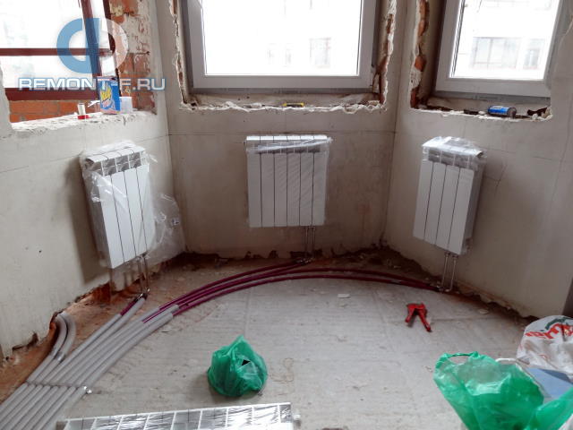 Черновые работы во время ремонта под ключ в трехкомнатной квартире на ул. Пудовкина
