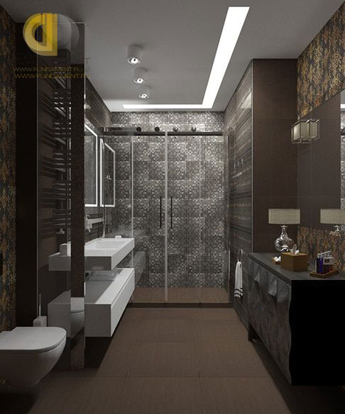 Мозаика и дизайнерская плитка в интерьере ванной комнаты