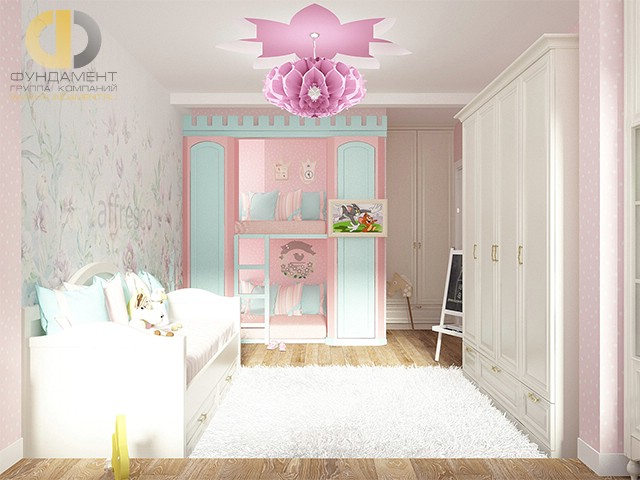 Дизайн детской комнаты для девочки. Фото