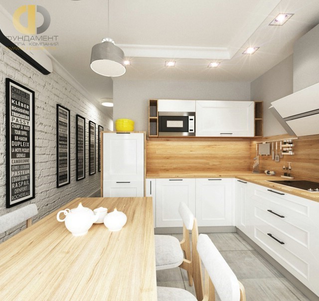 Дизайн кухни в стиле лофт в квартире. Фото 2018