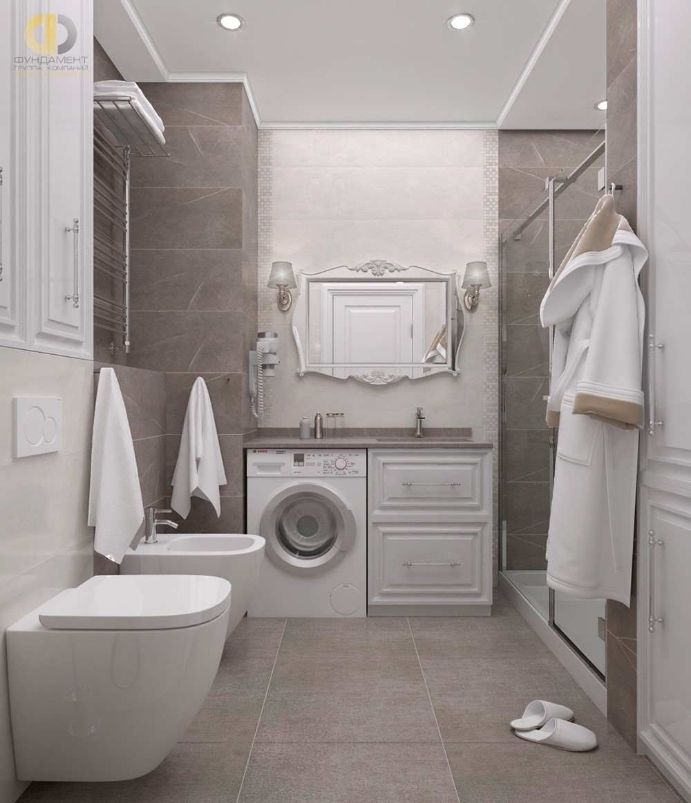Визуализация интерьера ванной комнаты от ГК «Фундамент»