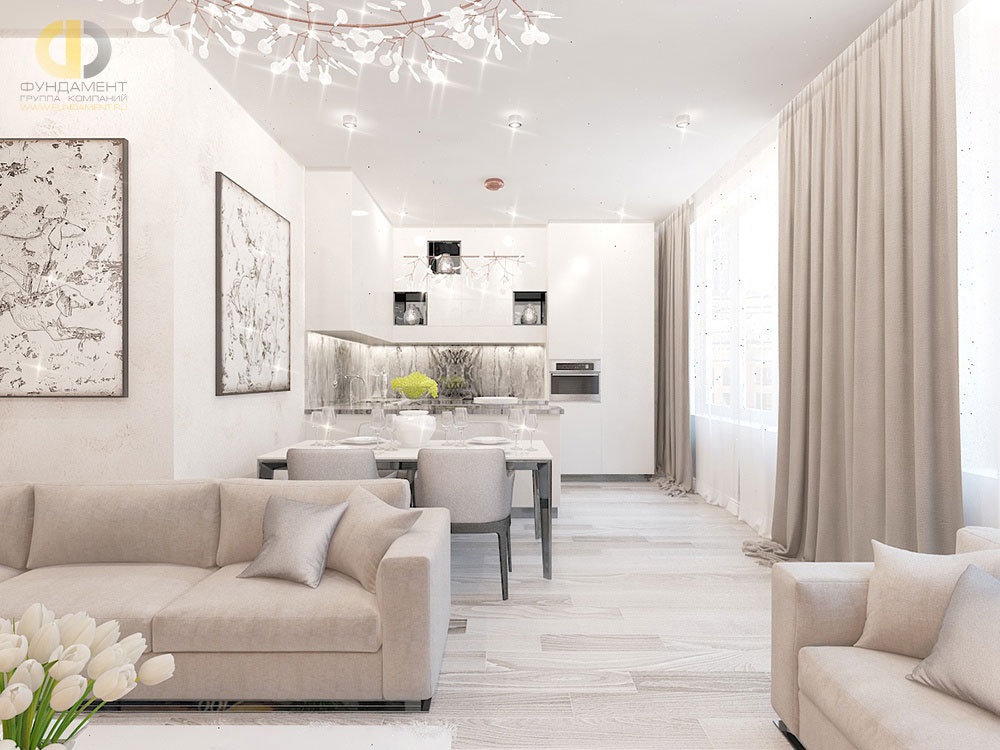 Дизайн интерьера белой квартиры