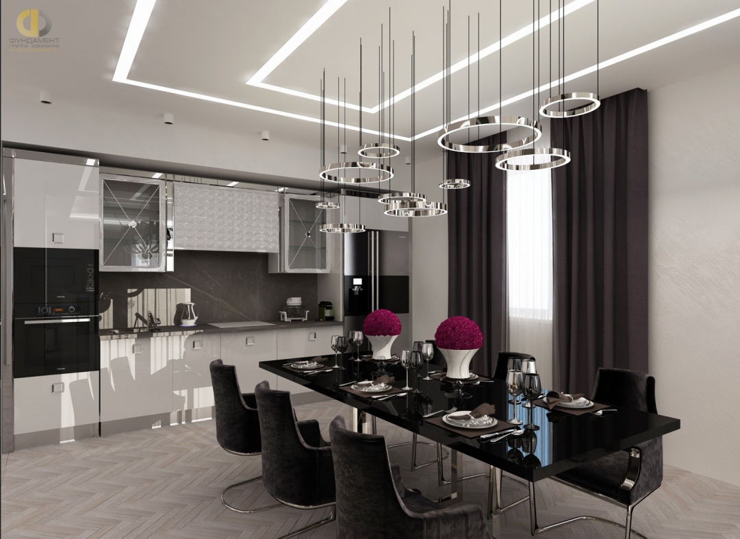 Дизайн помещений трехкомнатной квартиры в ЖК «Эдельвейс» – кухня
