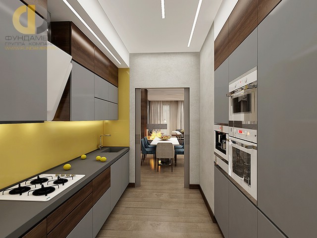 Дизайн кухни 10 кв м с диваном и телевизором