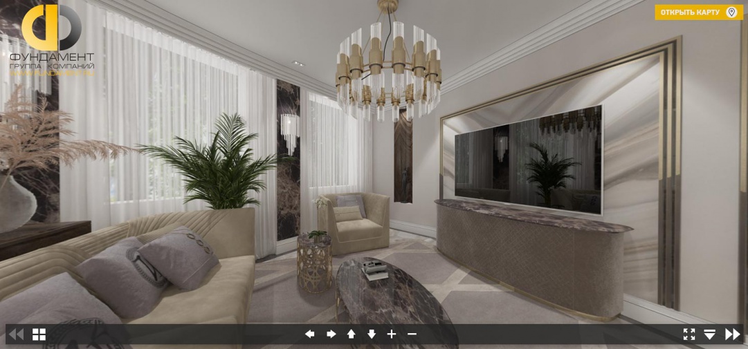 3D-дизайн гостиной в квартире