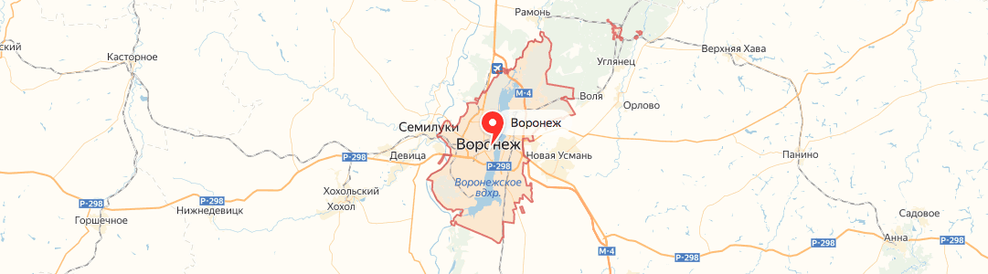 Воронеж на карте