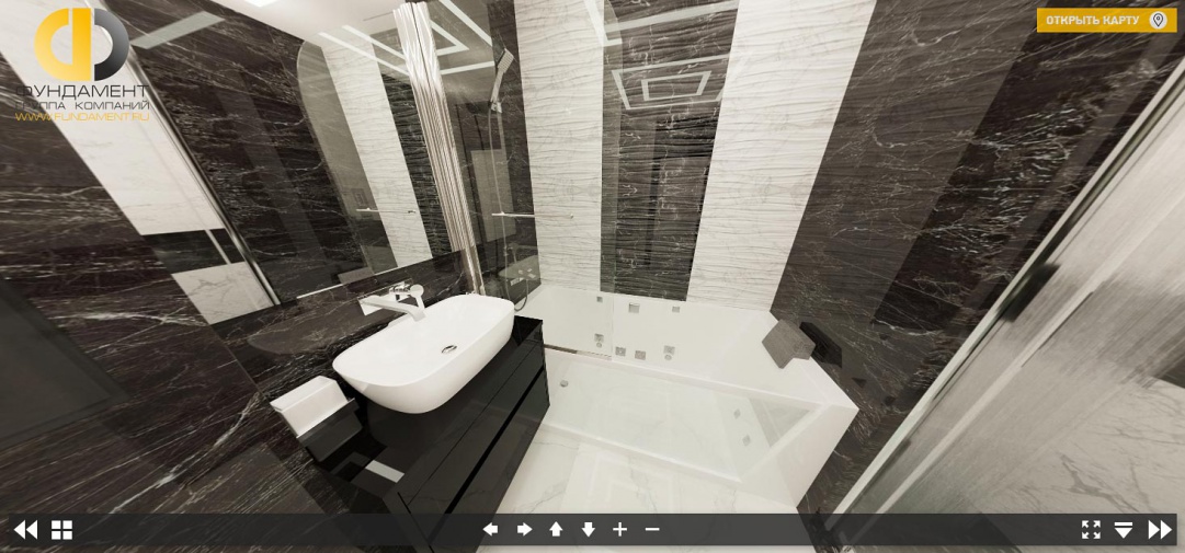 3D-дизайн современной ванной комнаты