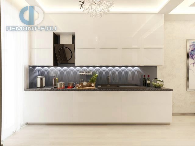 Современный стиль в интерьере квартиры. Фото кухни