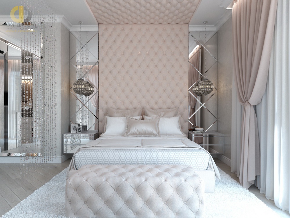 Розовая спальня в неоклассическом стиле