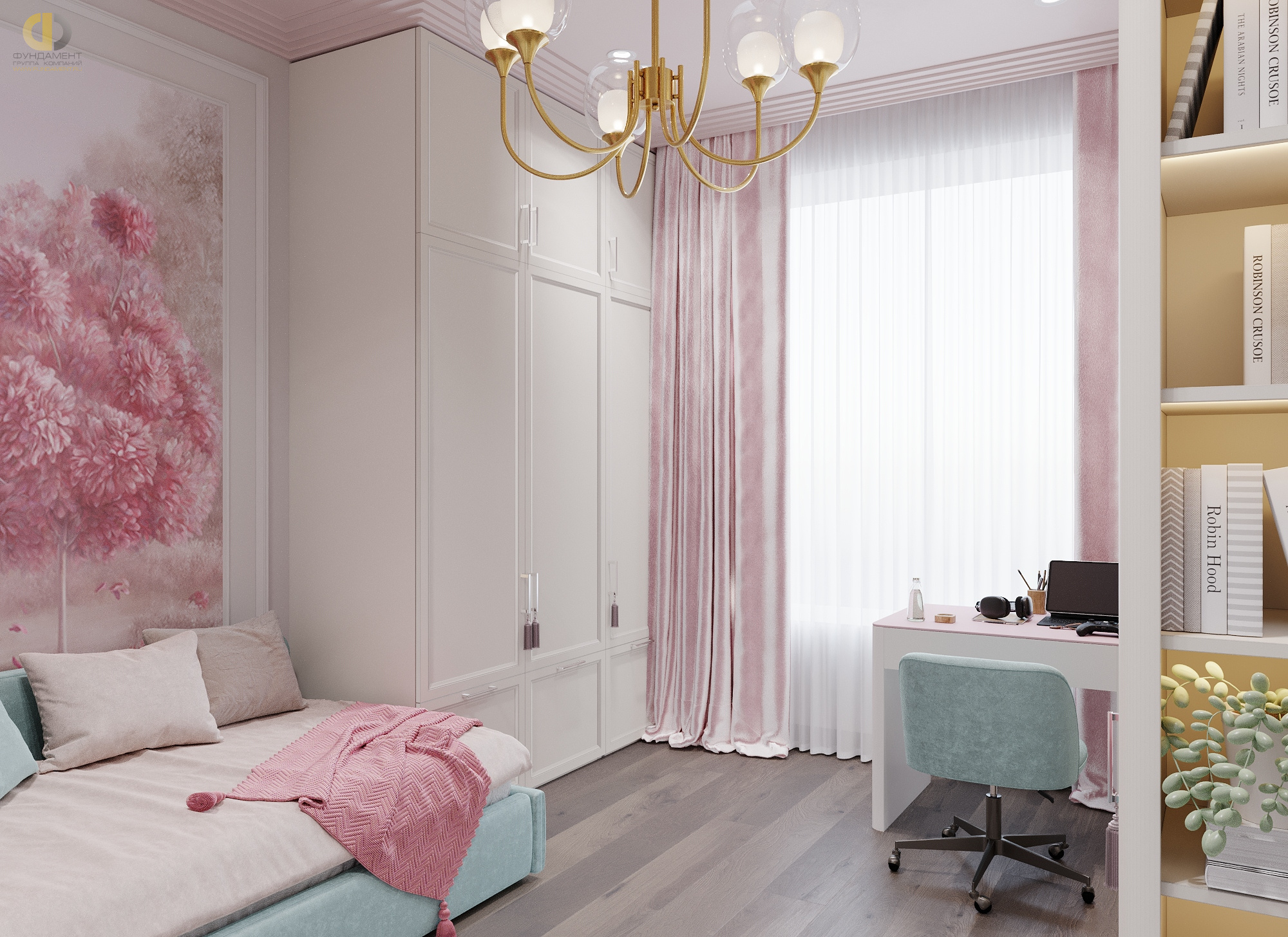 Розовая спальня дизайн
