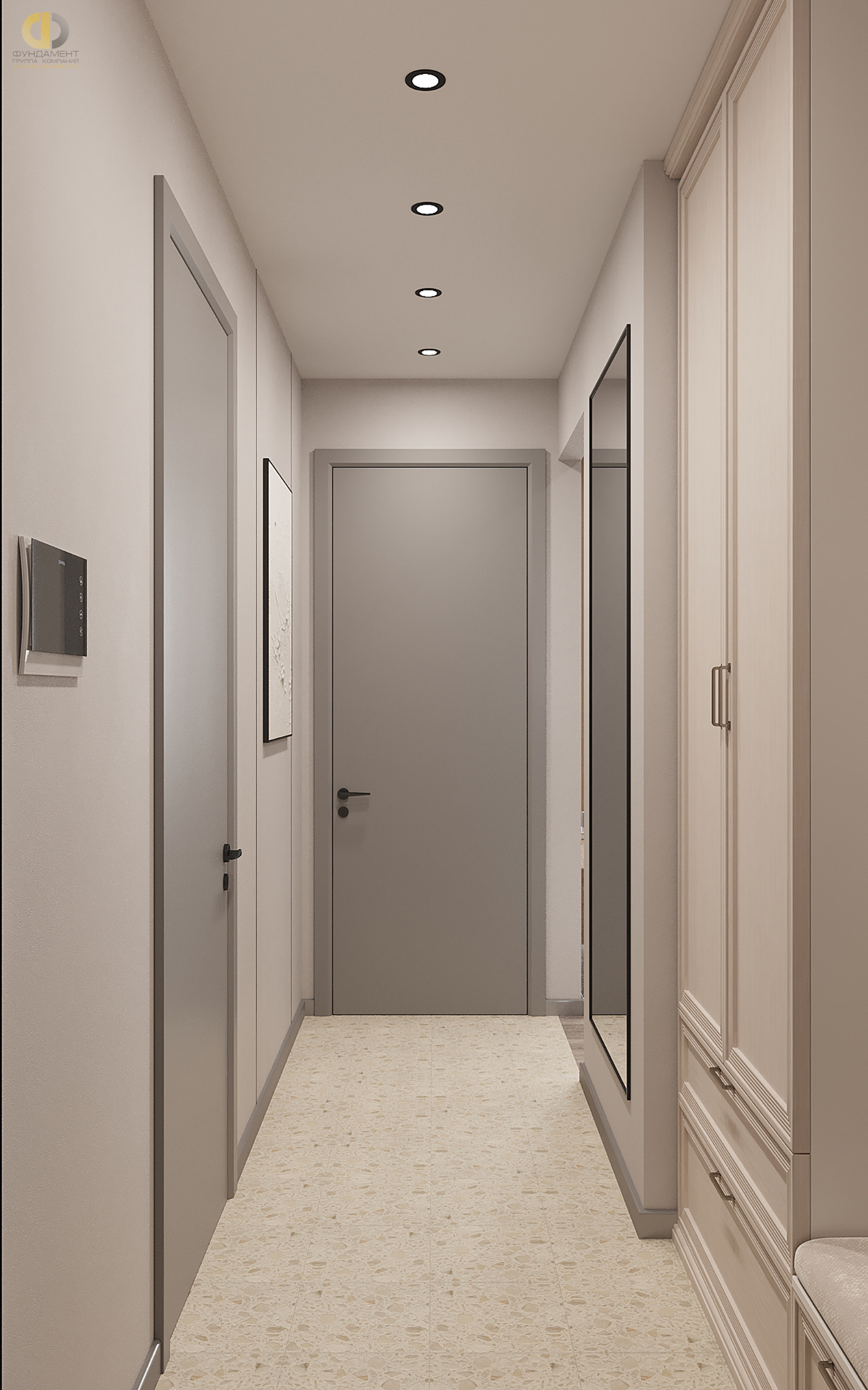 Дизайн коридора в стиле манимализском – фото 23