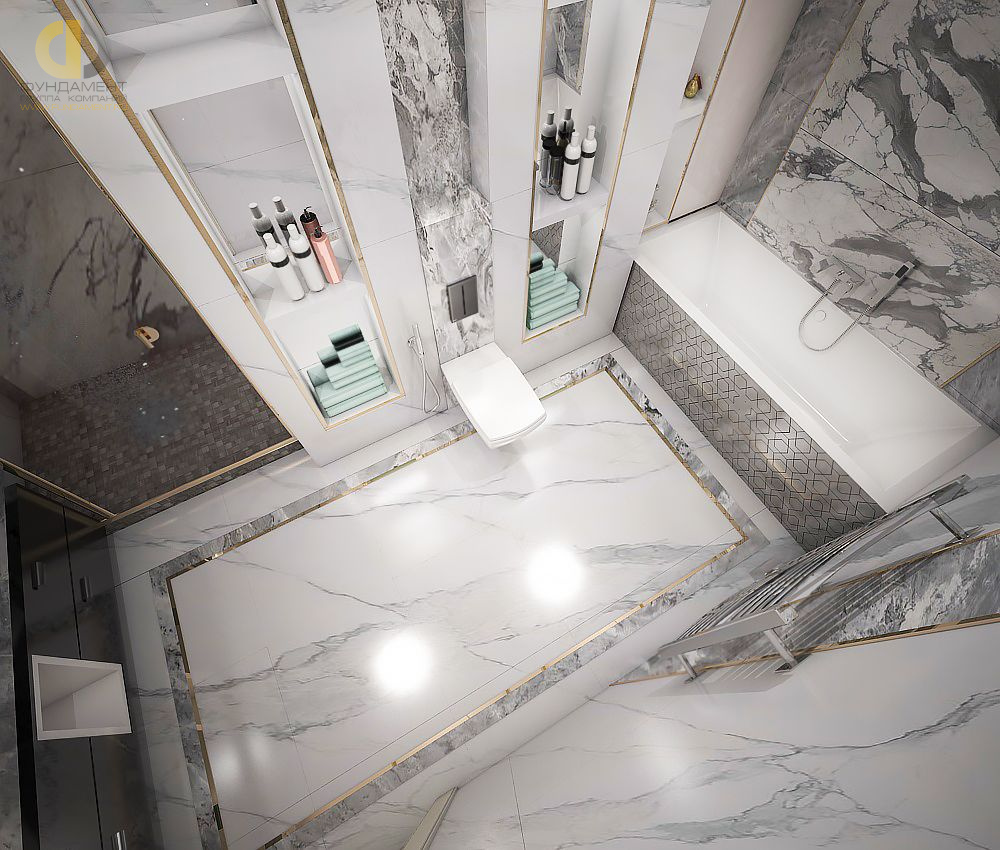 Дизайн интерьера ванной в шестикомнатной квартире 200 кв.м в стиле ар-деко33