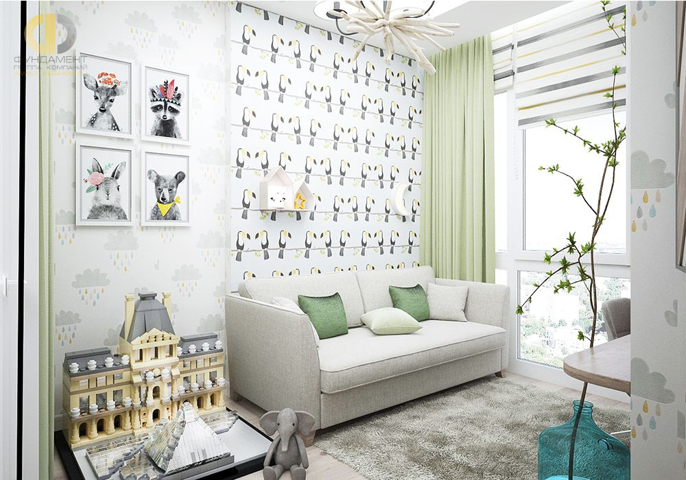 Дизайн интерьера кабинета в четырёхкомнатной квартире 66 кв.м в современном стиле с элементами прованса6