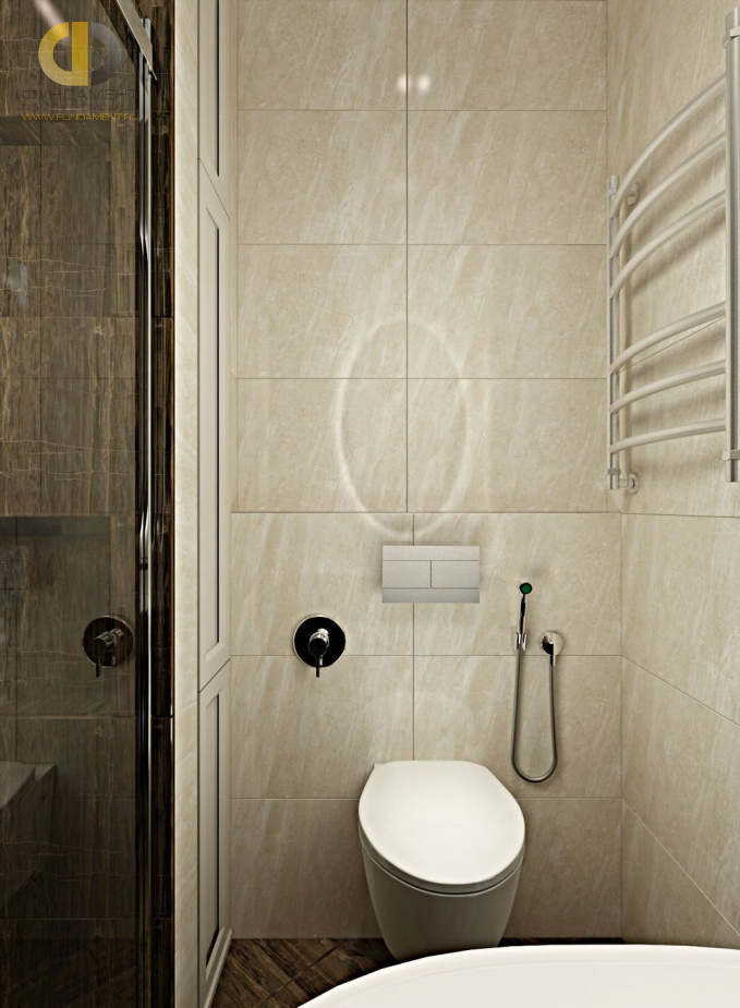 Дизайн интерьера ванной в трёхкомнатной квартире 95 кв.м в стиле ар-деко7