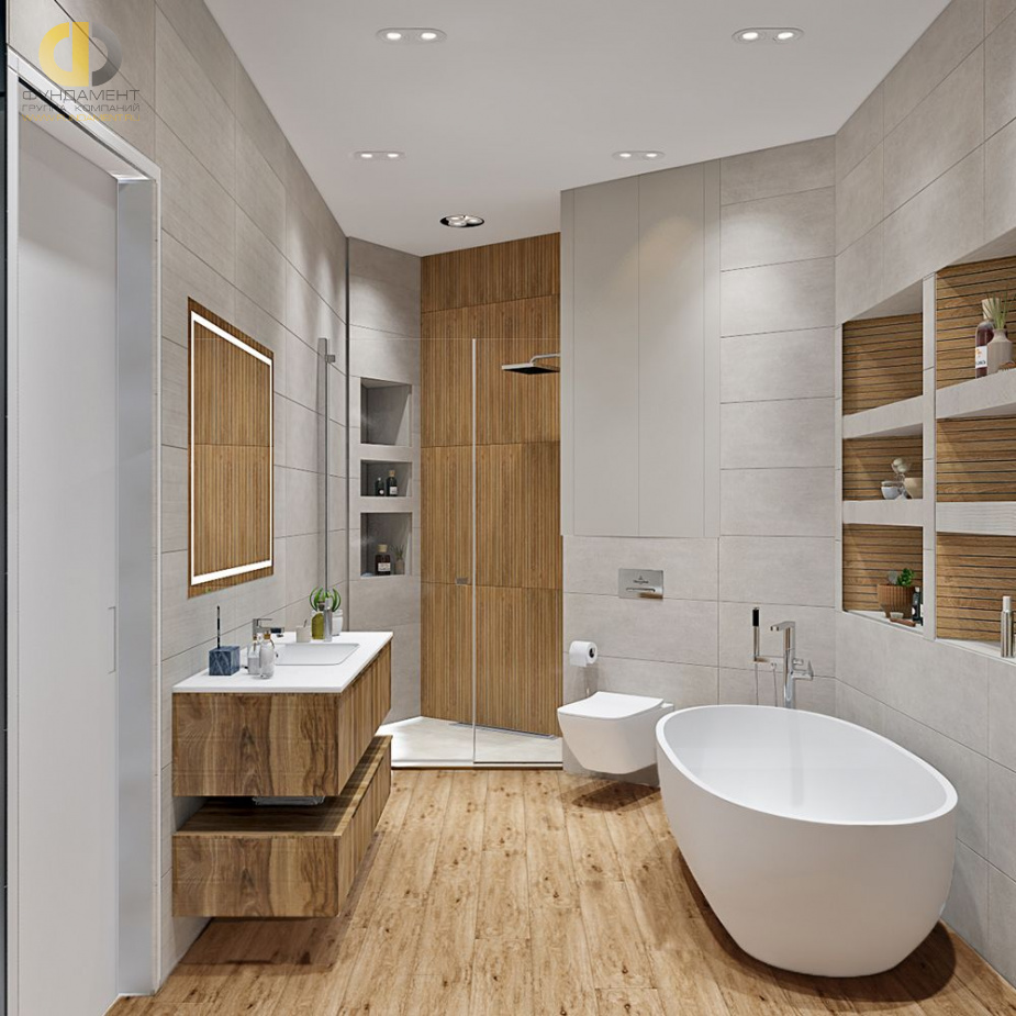 Дизайн интерьера ванной в трёхкомнатной квартире 135 кв.м в современном стиле4