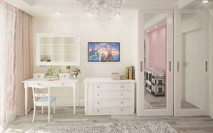 Дизайн интерьера детской в 4-комнатной квартире 144 кв. м в современном стиле