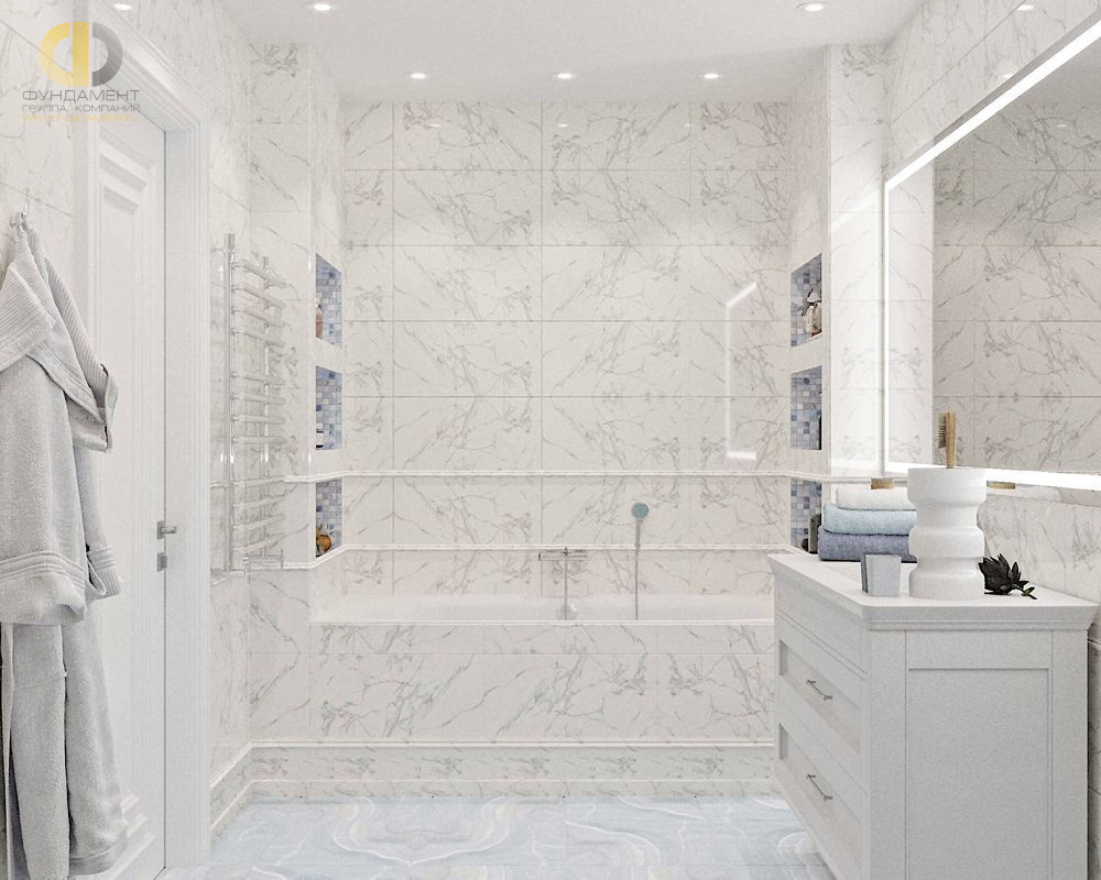 Дизайн интерьера ванной в двухкомнатной квартире 100 кв.м в стиле ар-деко9