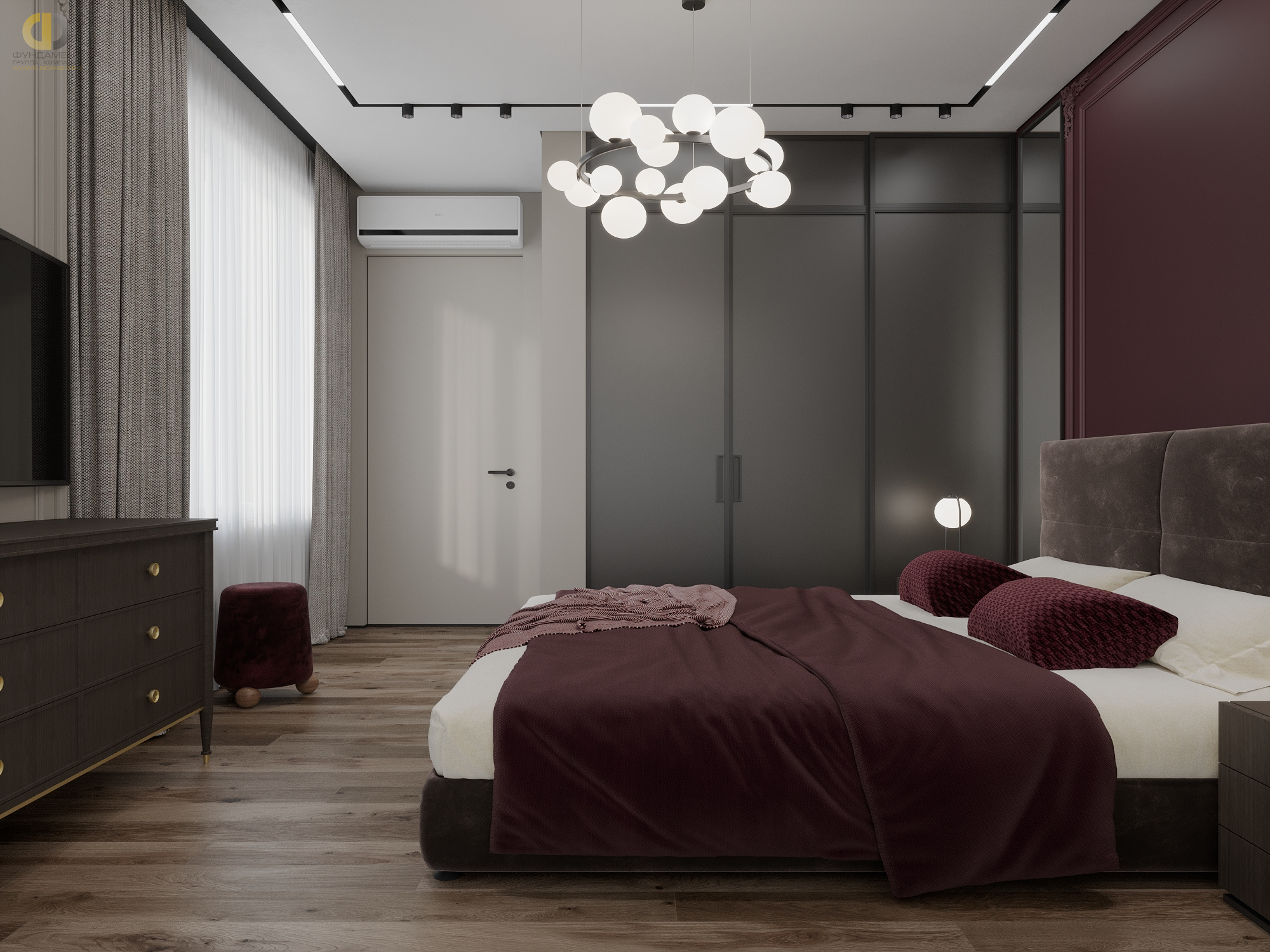 Дизайн спальни в стиле cовременном – фото 2