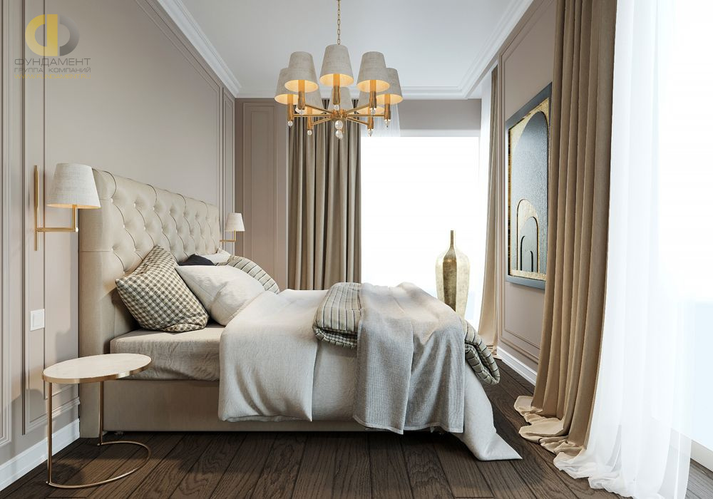 Дизайн интерьера спальни в трёхкомнатной квартире 75 кв.м в современном стиле9