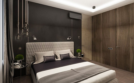 Дизайн спальни  120 кв. м в современном стиле
