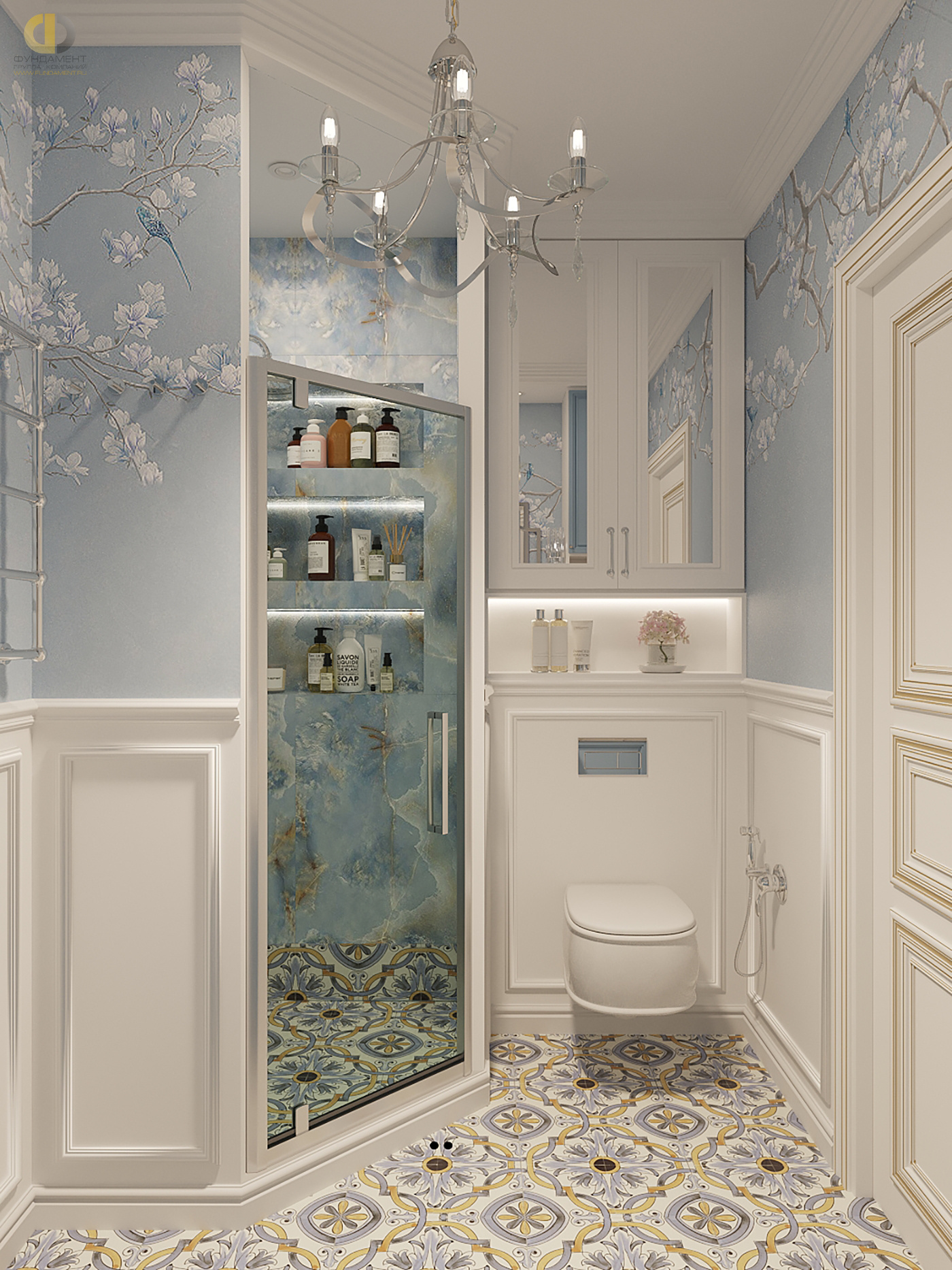Дизайн ванной в стиле классическом – фото 103