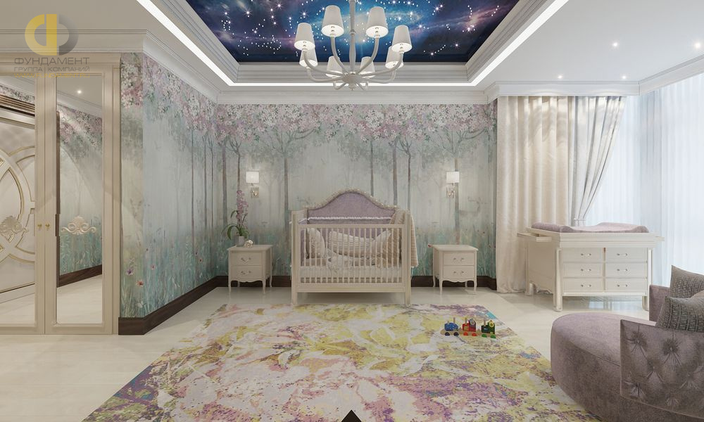 Интерьер детской комнаты в стиле ар-деко