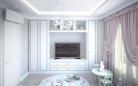Дизайн интерьера детской в четырёхкомнатной квартиры 103 кв.м в стиле современная классика18