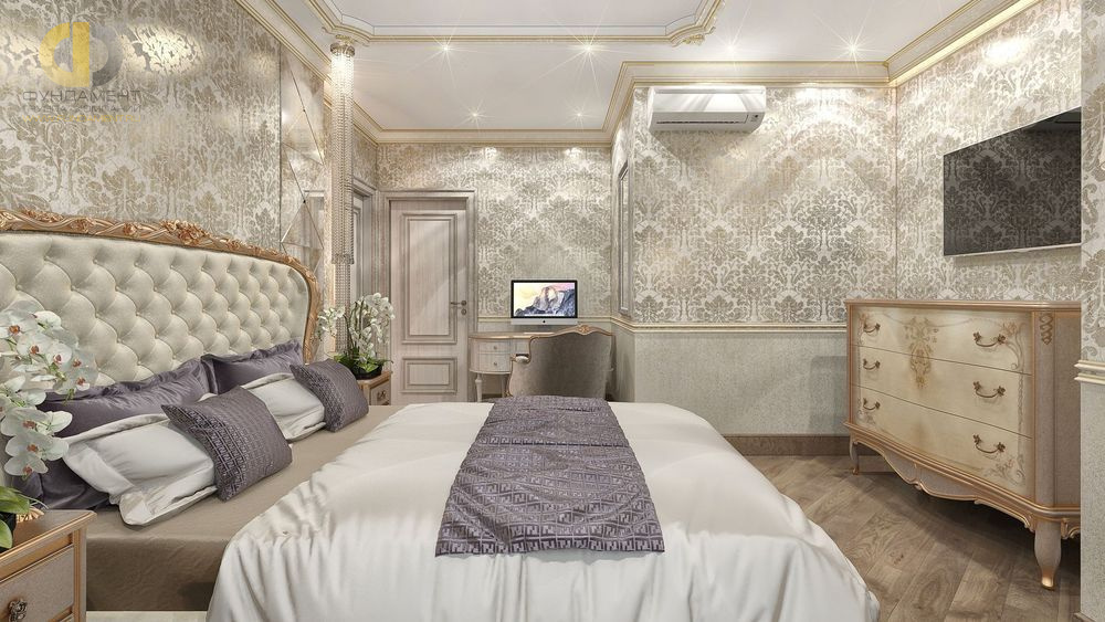 Спальня в стиле дизайна эклектика по адресу г. Москва, ул. Бажова, д. 8, 2016 года