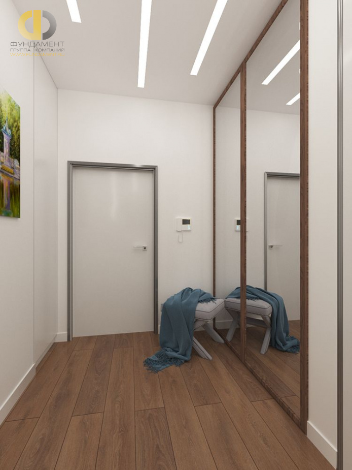 Дизайн интерьера коридора в трёхкомнатной квартире 125 кв.м в современном стиле26