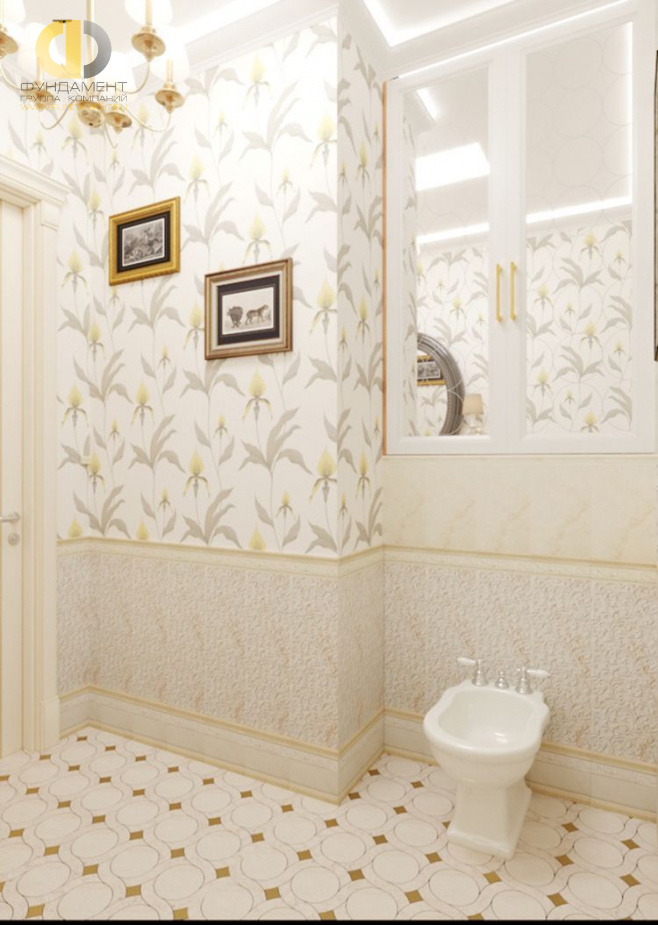 Дизайн интерьера ванной в доме 386 кв.м в классическом стиле5