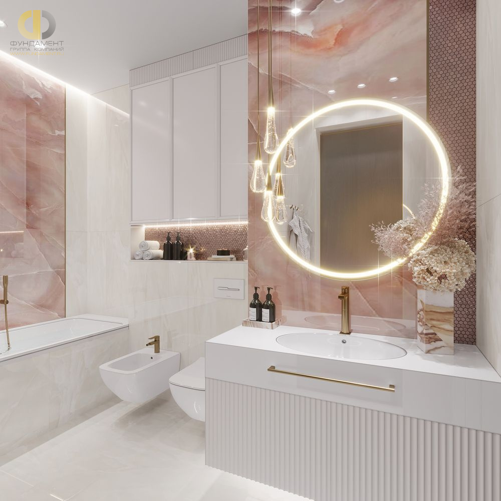 Дизайн интерьера ванной в стиле ар-деко