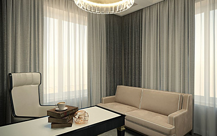 Дизайн интерьера кабинета в четырёхкомнатной квартире 117 кв.м в стиле неоклассика11