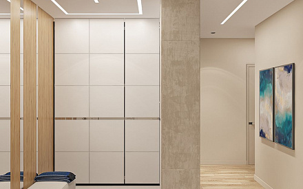 Дизайн интерьера коридора в трёхкомнатной квартире 135 кв.м в современном стиле23