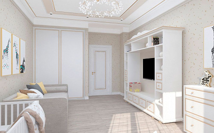 Дизайн интерьера детской в трёхкомнатной квартире 132 кв.м в современном стиле 23