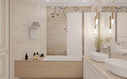 Дизайн интерьера ванной в доме 171 кв.м в стиле современная классика20