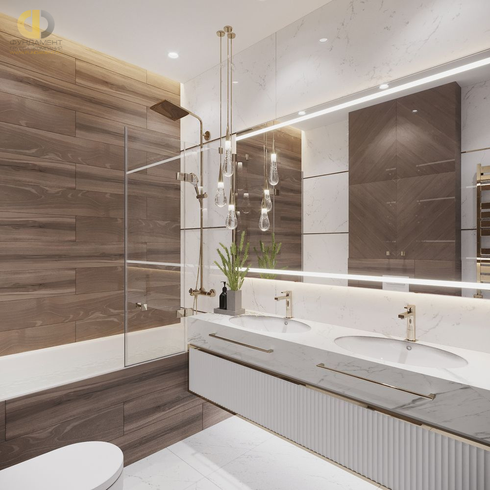 Ванная в стиле дизайна прованс по адресу г. Москва, ул. Живописная, д. 21, 2020 года