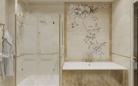 Дизайн интерьера ванной в четырёхкомнатной квартире 163 кв.м в классическом стиле22