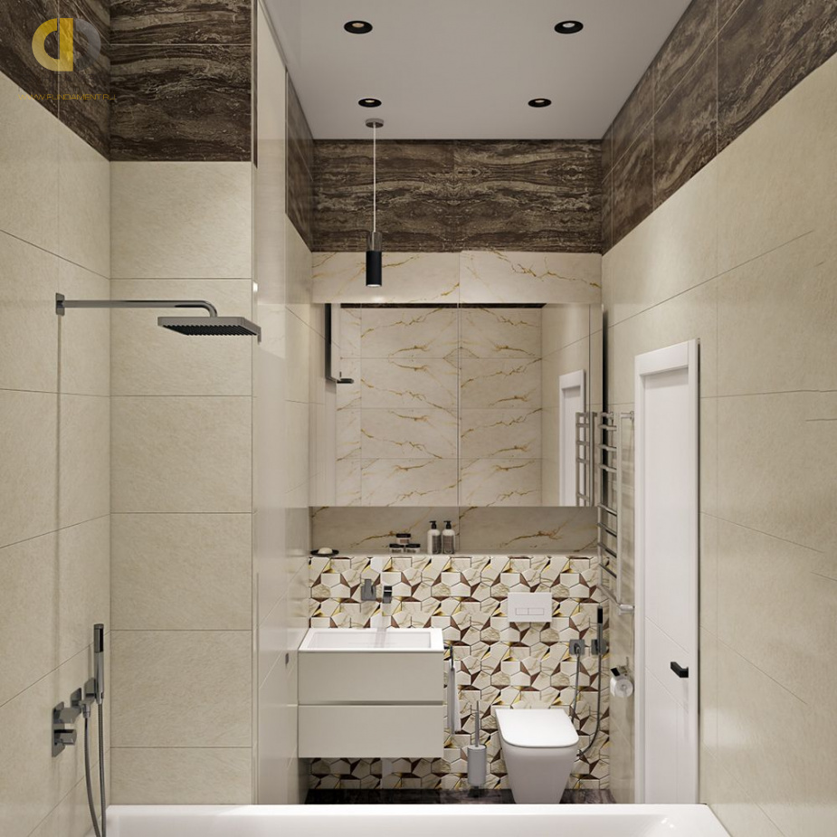 Дизайн интерьера ванной в двухкомнатной квартире 52 кв.м в современном стиле13