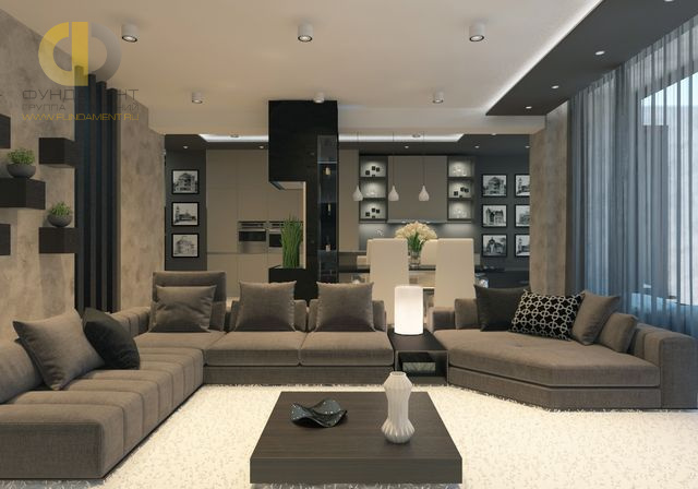 Интерьер гостиной в квартире в современном стиле