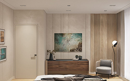 Дизайн интерьера спальни в трёхкомнатной квартире 135 кв.м в современном стиле15