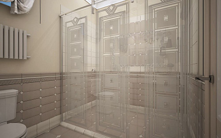 Дизайн интерьера ванной в доме 323 кв.м в классическом стиле46