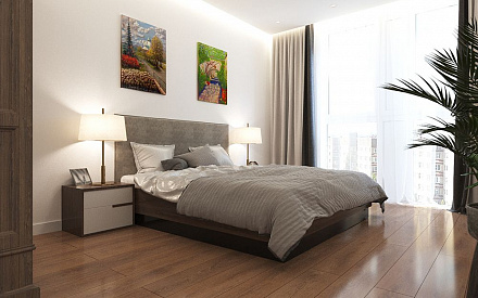 Дизайн интерьера спальни в трёхкомнатной квартире 125 кв.м в современном стиле16