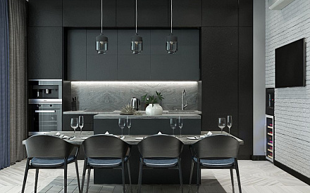 Дизайн интерьера кухни в трёхкомнатной квартире 101 кв.м в современном стиле21