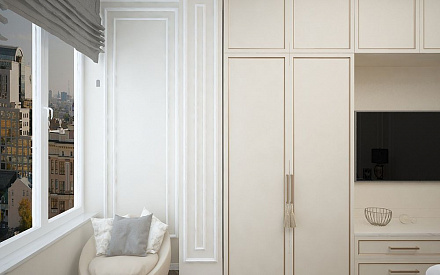 Дизайн интерьера ванной в трёхкомнатной квартире 101 кв. м в стиле классицизм 26